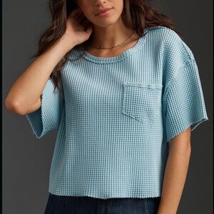 NWT Anthropologie Pilcro Short-Sleeve Waffle Tee